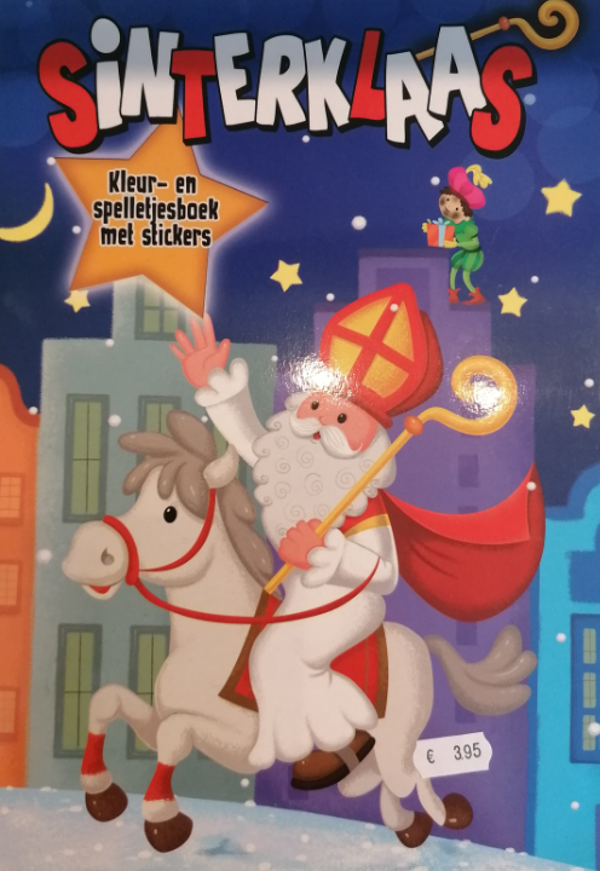 Kleur- en stickerboek Sint