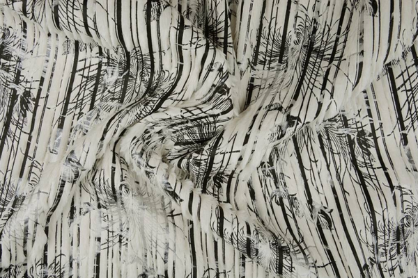 Stripe fur foil beige