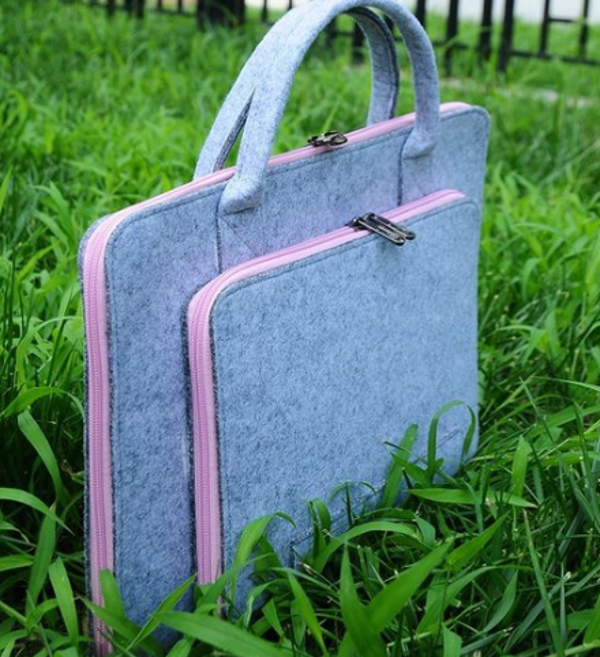 Opbergtas voor Lightpad A4 - Notebook - Grijs met rits en aparte opbergruimte