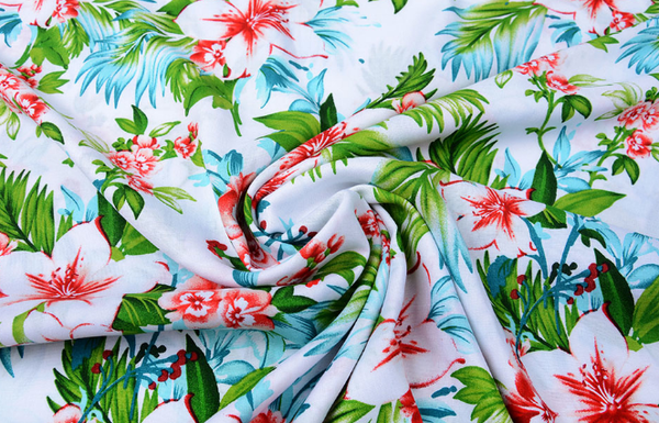 Viscose Tropicana wit