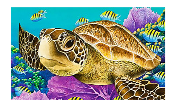 Diamond Painting -Canvas 30x20cm - Painting 25x15cm Turtle