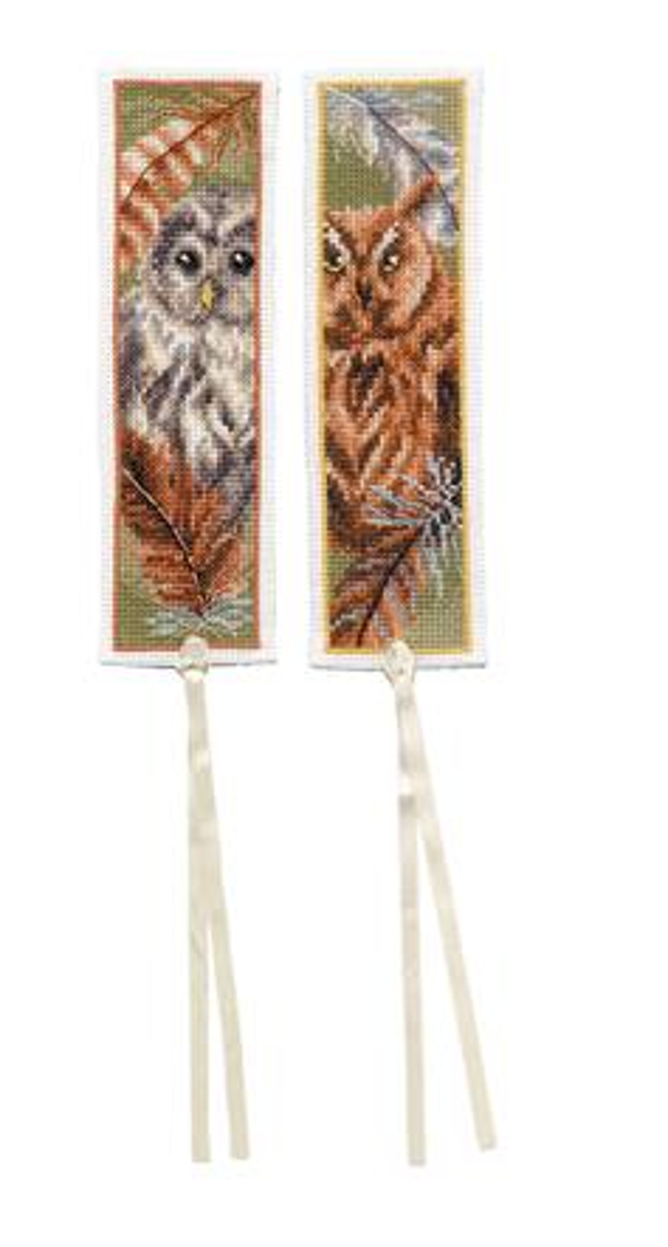 Bladwijzer kit Uilen met pluimen set van 2