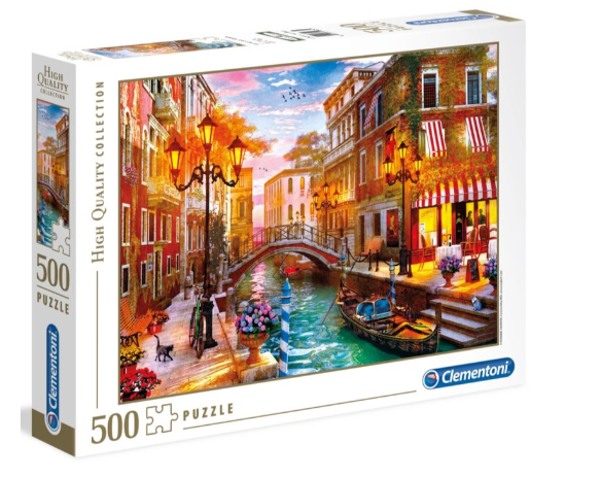 Puzzel High Quality - Sunset over Venice - 500 st