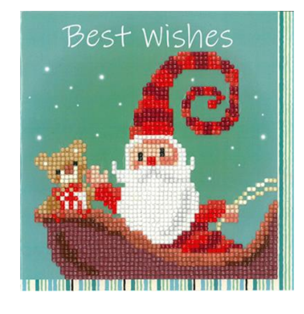 Kaart vrolijke kerstman