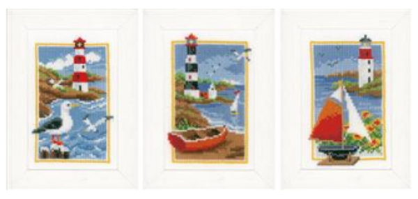 telpakket set van 3 vuurtorens