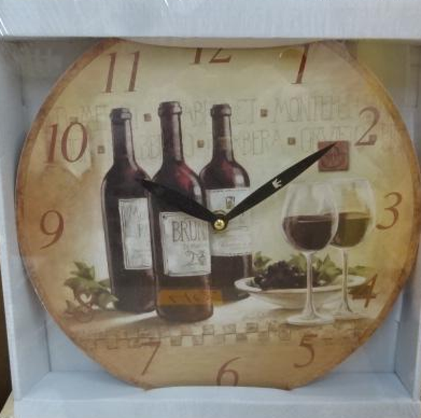 Wandklok wijn