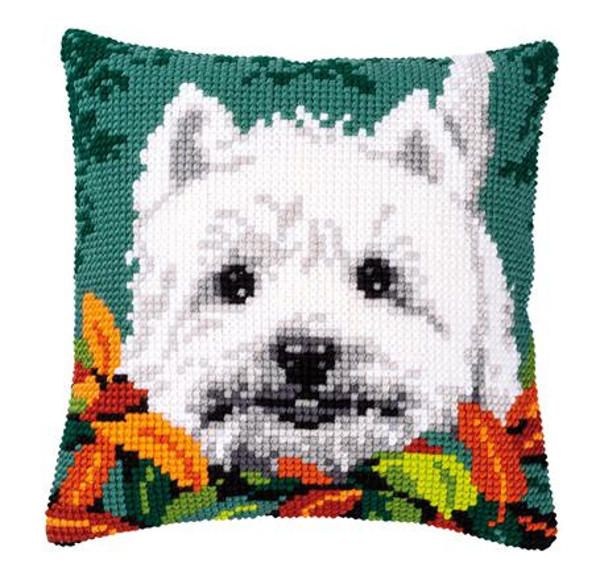 kruissteekkussen Westie