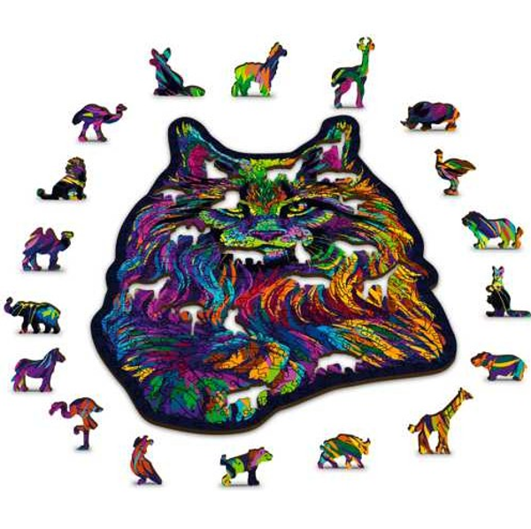 Wooden puzzle wild cat 300st