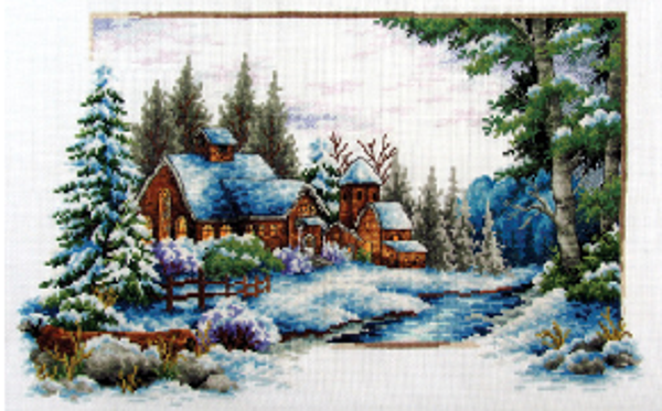 Borduurpakket winter snow