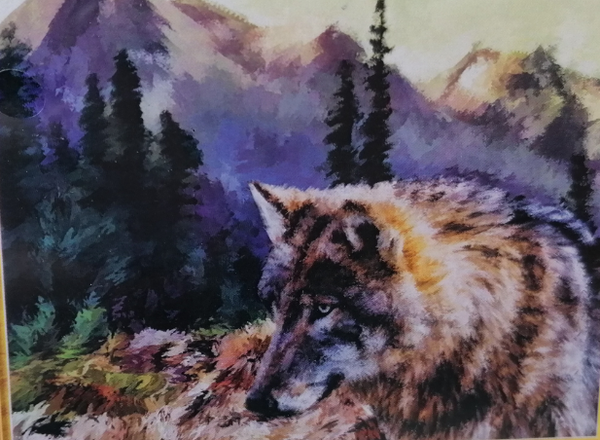 Wolf painting
