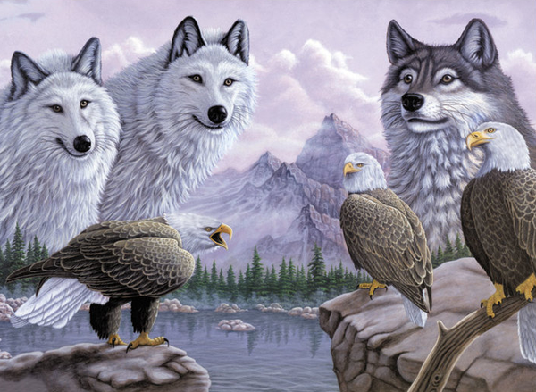 Schilderen op nummer wolves