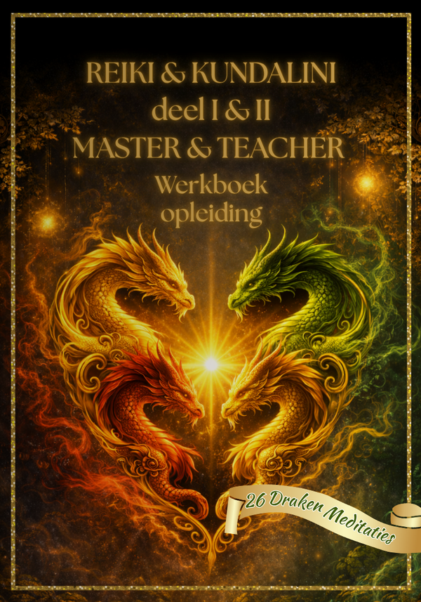 Reiki & Kundalini I&II Master&Teacher Werkboek met 26 DrakenMeditaties