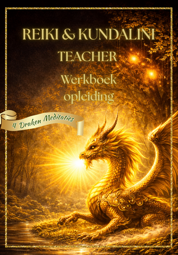 Reiki & Kundalini Teacher Werkboek met 4 DrakenMeditaties