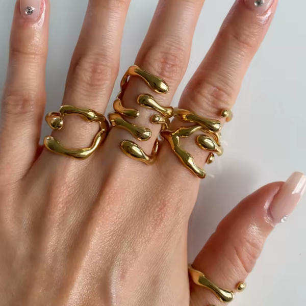 Gesmolten statement ring (verstelbaar)