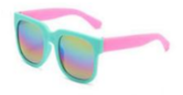 Sunglasses - pink/green