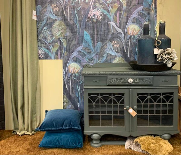 Theekastje met glas in lood