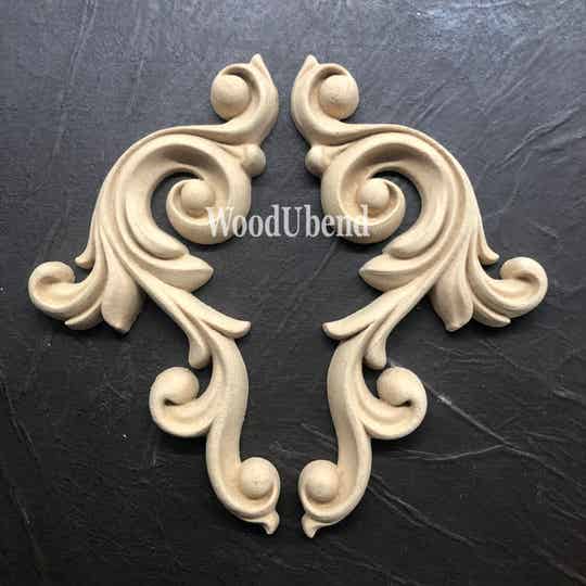 Set van 2 decoratieve krullen WUB1386-7