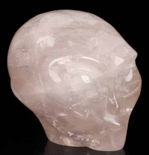 3.3" Rose Quartz Star Being Female Alien Crystal Skull