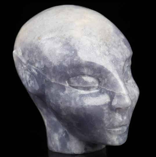 3.5" Purple Aventurine Hand Carved Fairy Elf Alien Crystal Companion