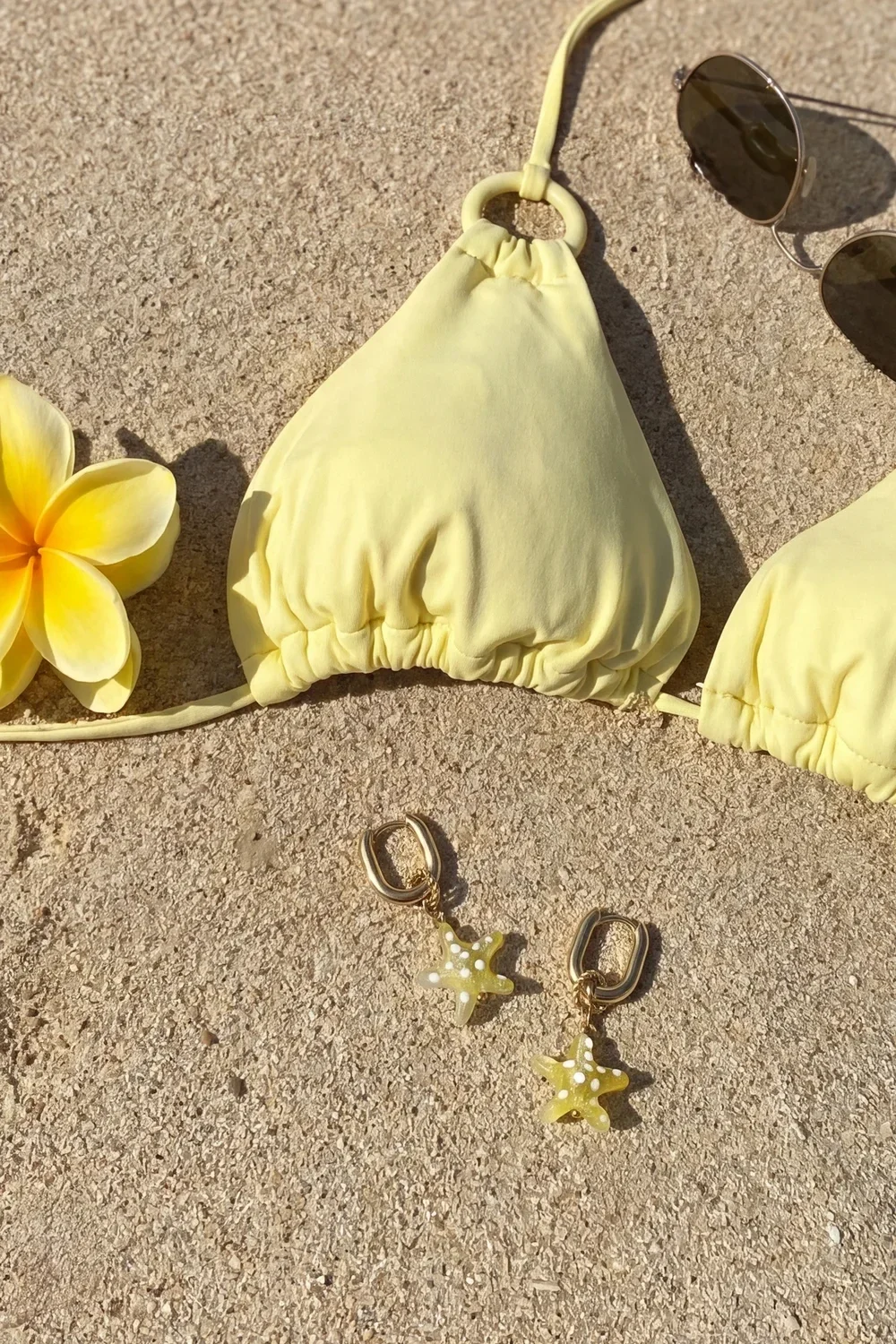 Yellow Starfish Earrings