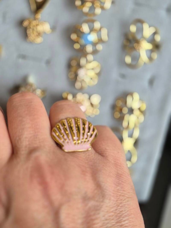 Pink Shell Ring