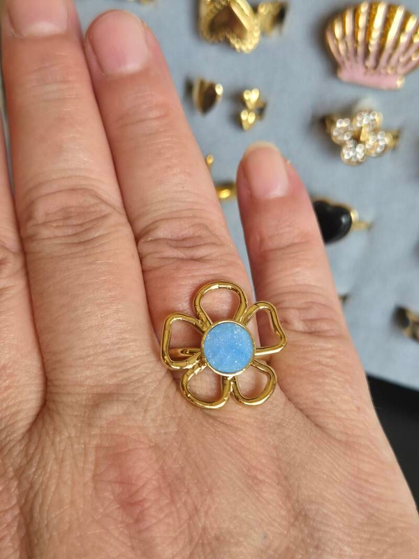 Azure Bloom Ring