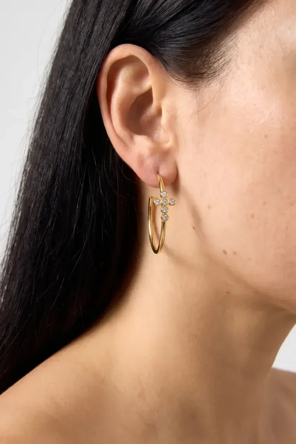Cross Zirconia Hoops