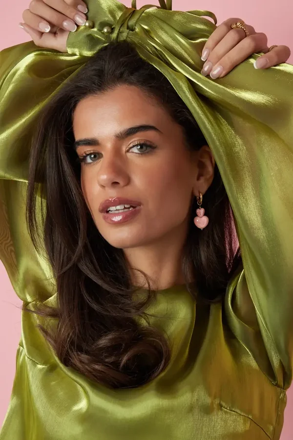 Blush Heart Stack Earrings