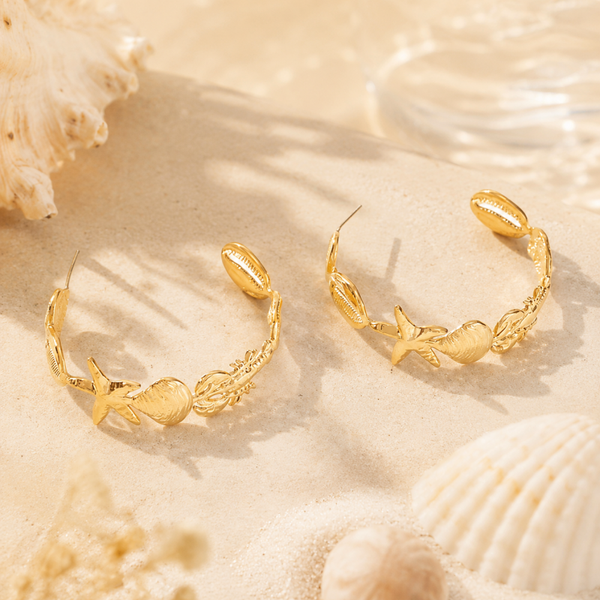 Sea Charm Hoops