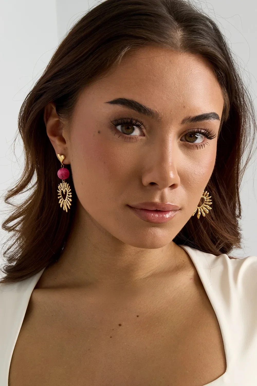 Heart Charm Glow Earrings