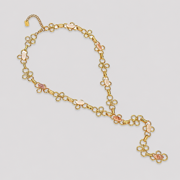 Blush Blossom Y Necklace