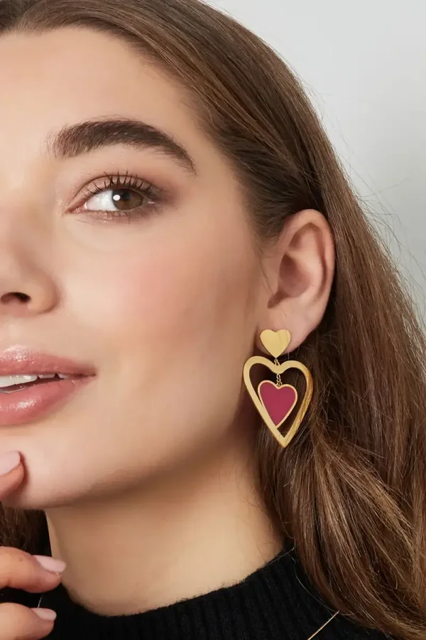 Double Heart Earrings