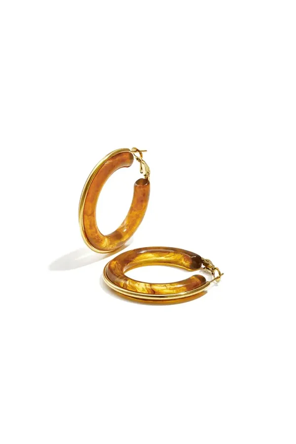 Brown Elegance Hoops