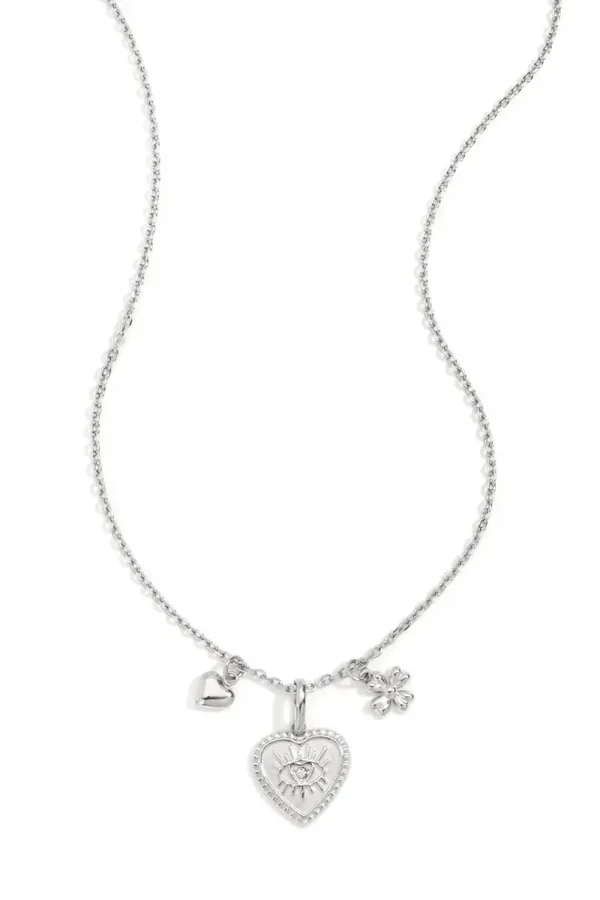 Heart Eye Charm Necklace