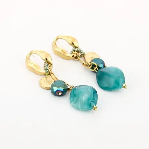 Turquoise Bead Earrings