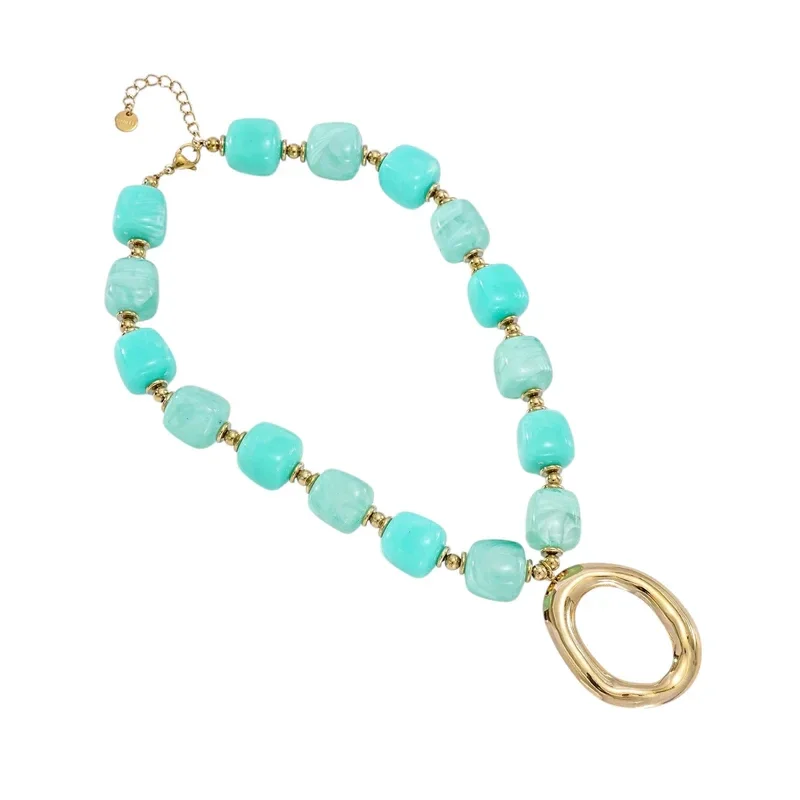 Viva Oval Bleu Necklace