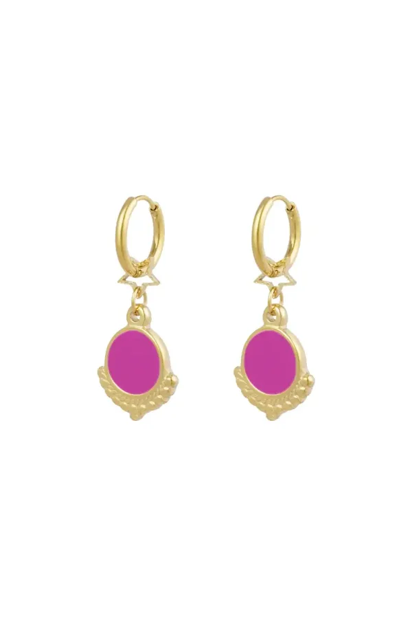 Purple Star Earrings