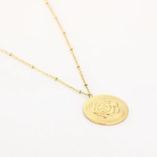 Rose Coin Necklace