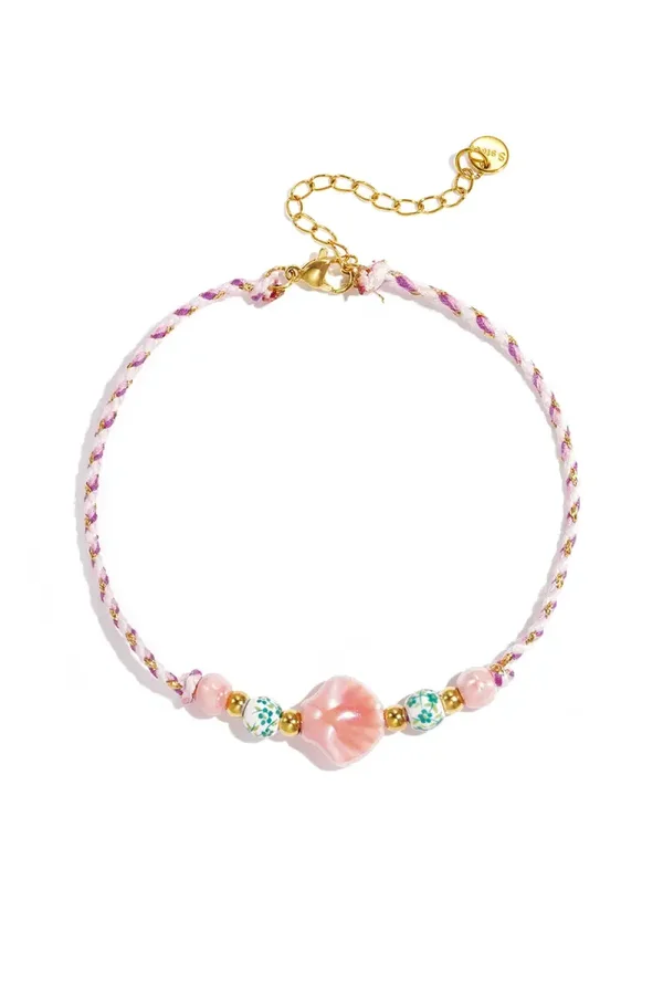 Pink Sea Shell Anklet