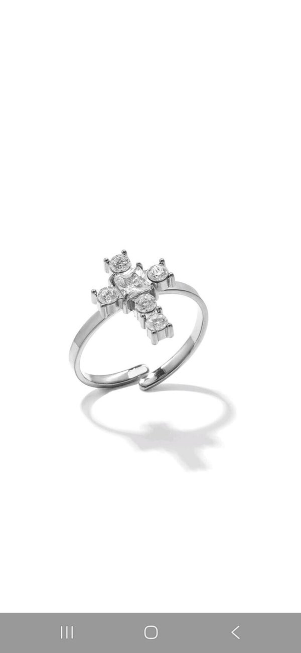 Celia Cross Ring Silver
