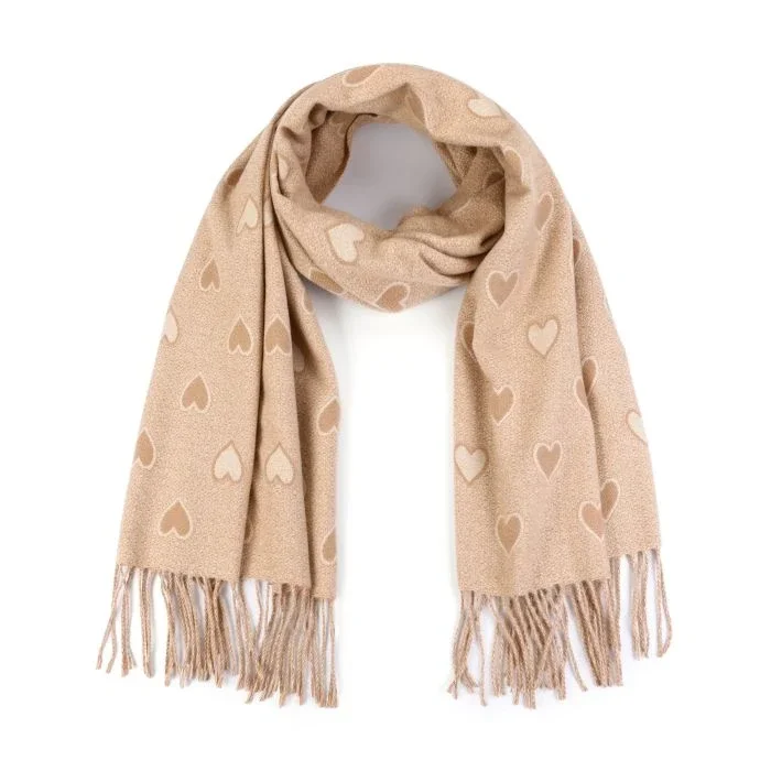 Winterhart sjaal camel