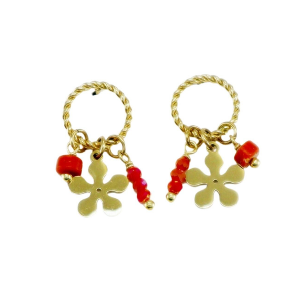 Soof oorbellen oranje