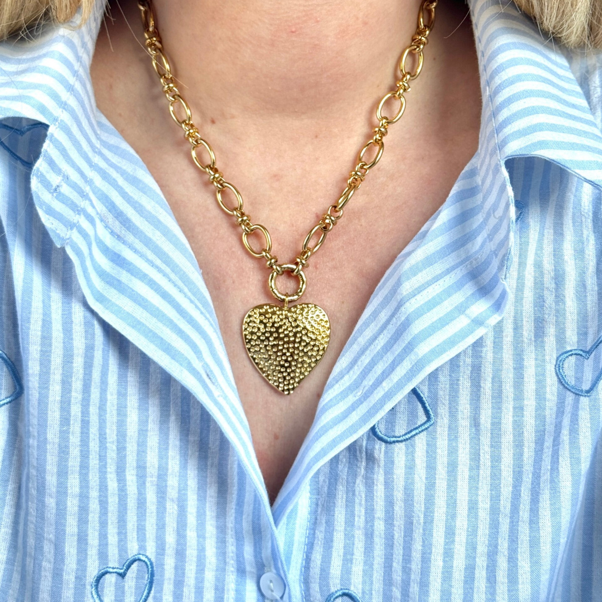 Statement heart ketting