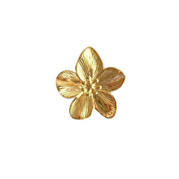 Statement bloem ring goud