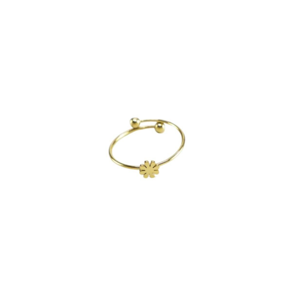 Little small flower ring goud