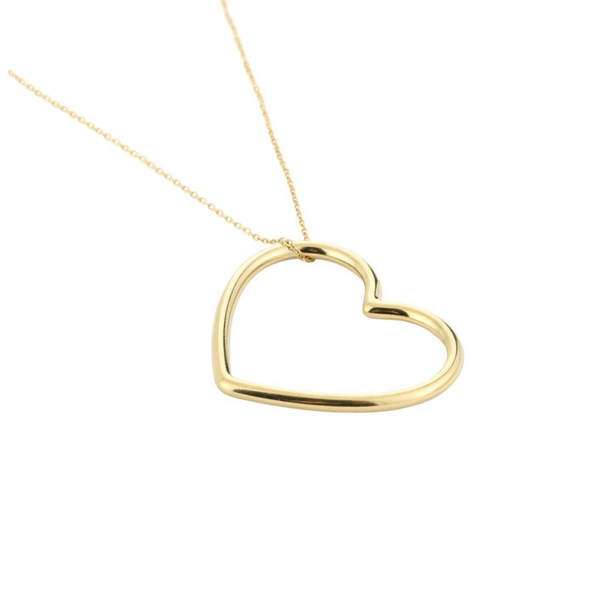 Ketting met open hart goud