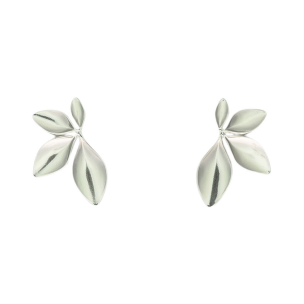 Leaves oorbellen zilver
