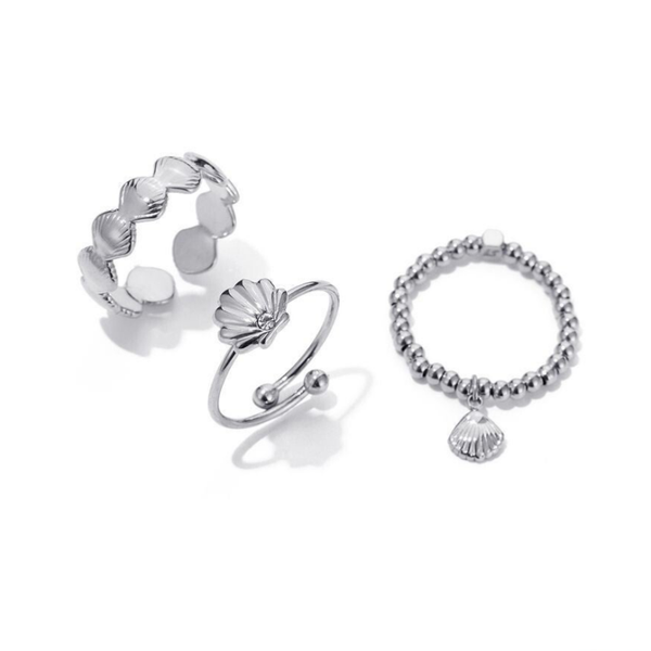 Sea shell ringen zilver