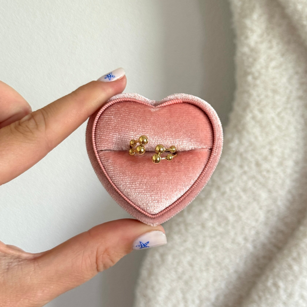 Bolletjes ring goud