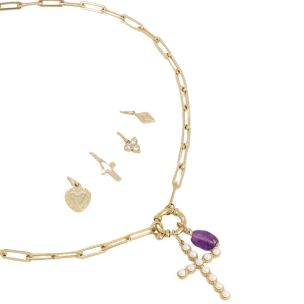 Bedelketting met losse bedeltjes